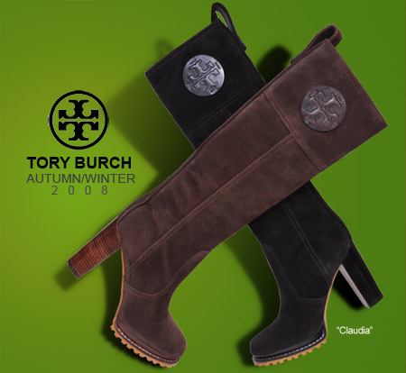 tory burch green boots